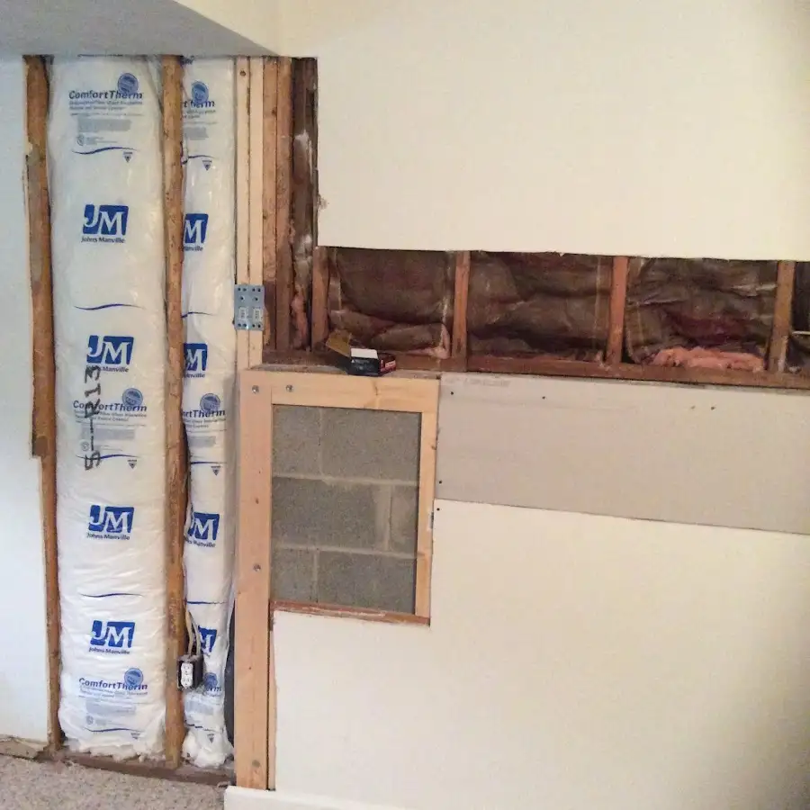 Wall insulation replacement during Contents Cleaning & Restoration in Edinboro